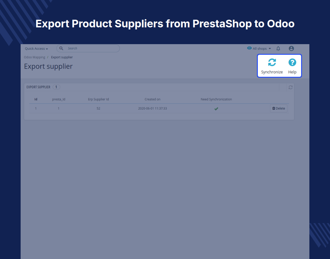 POB Extension : Export Supplier