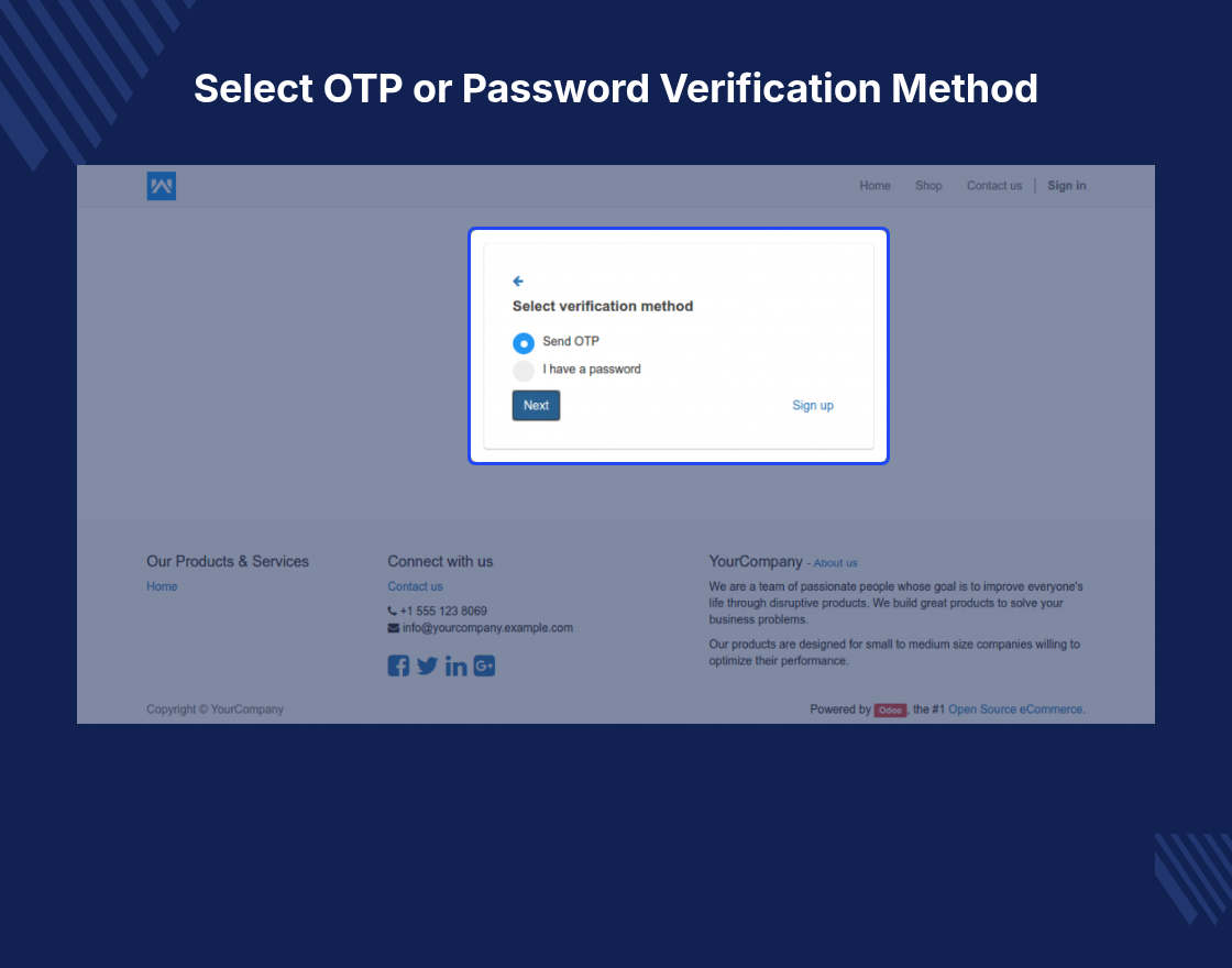 Odoo SMS OTP Authentication
