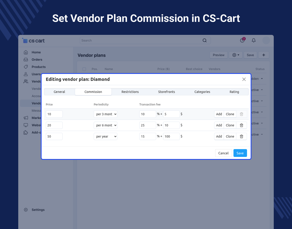 CS-Cart Plan Modification