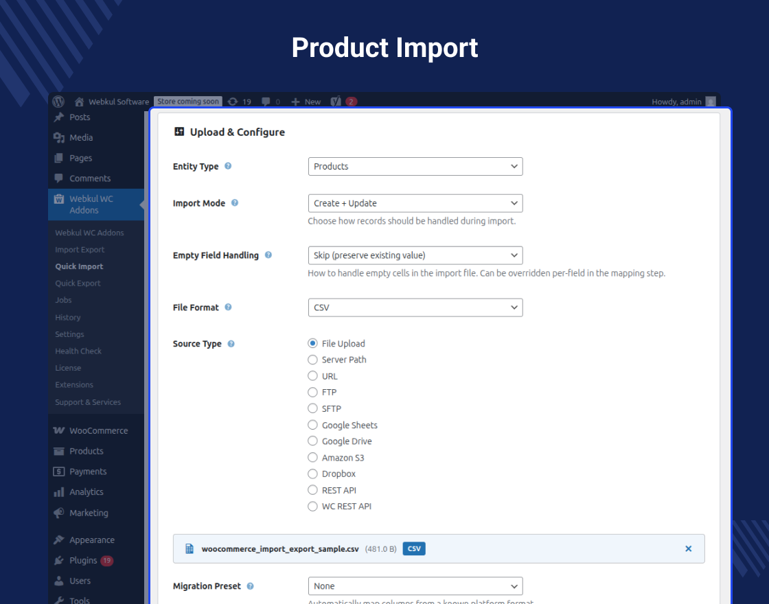 WooCommerce Advanced Import Export