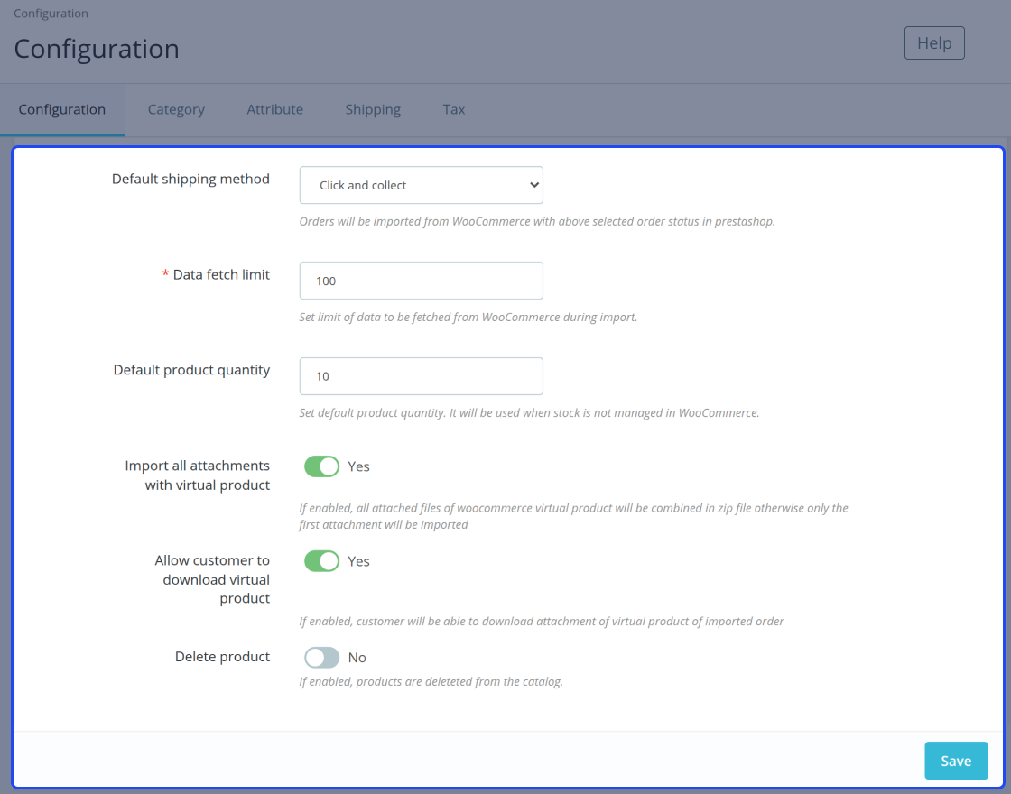 Prestashop WooCommerce Connector