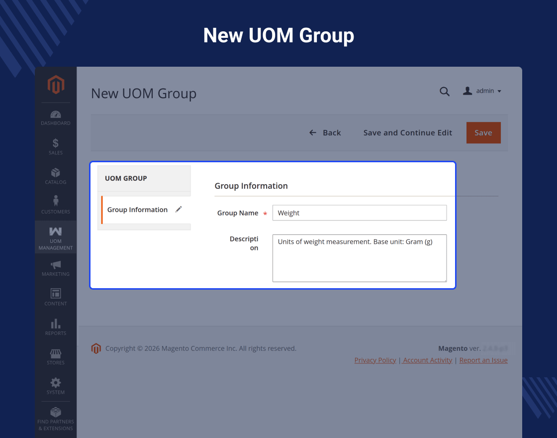 Magento 2 Unit of Measurement (UOM)
