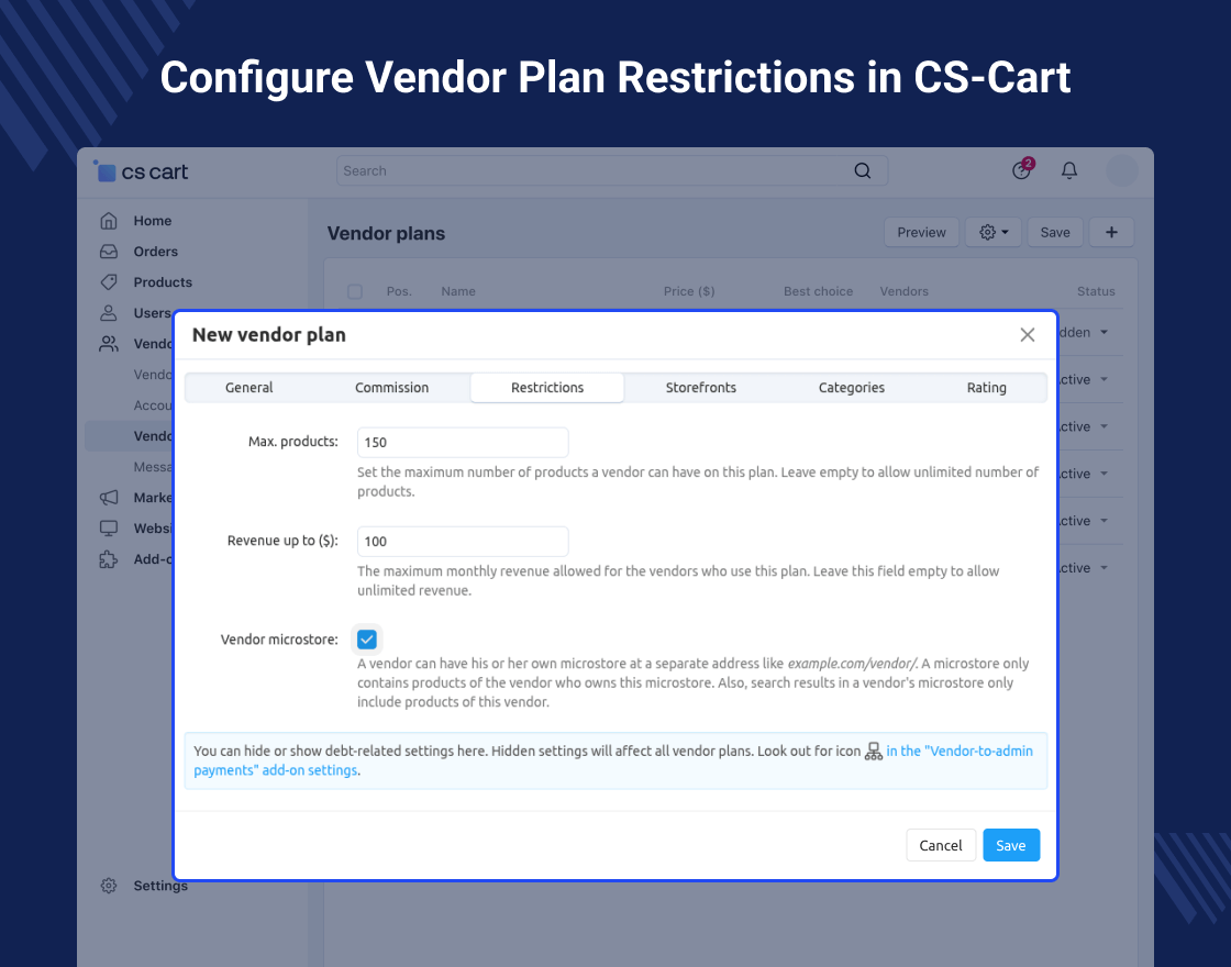 CS-Cart Plan Modification