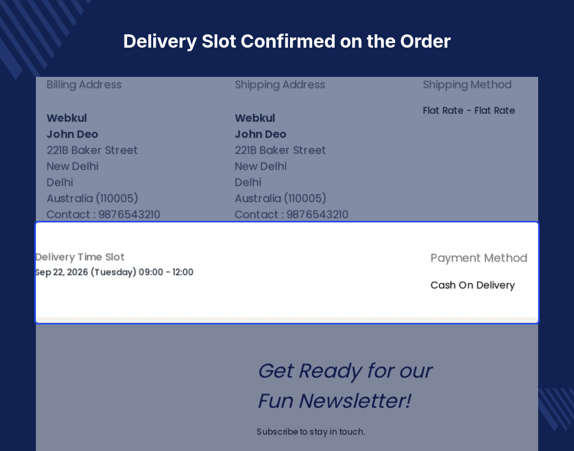 Laravel eCommerce SaaS Delivery Time Slots