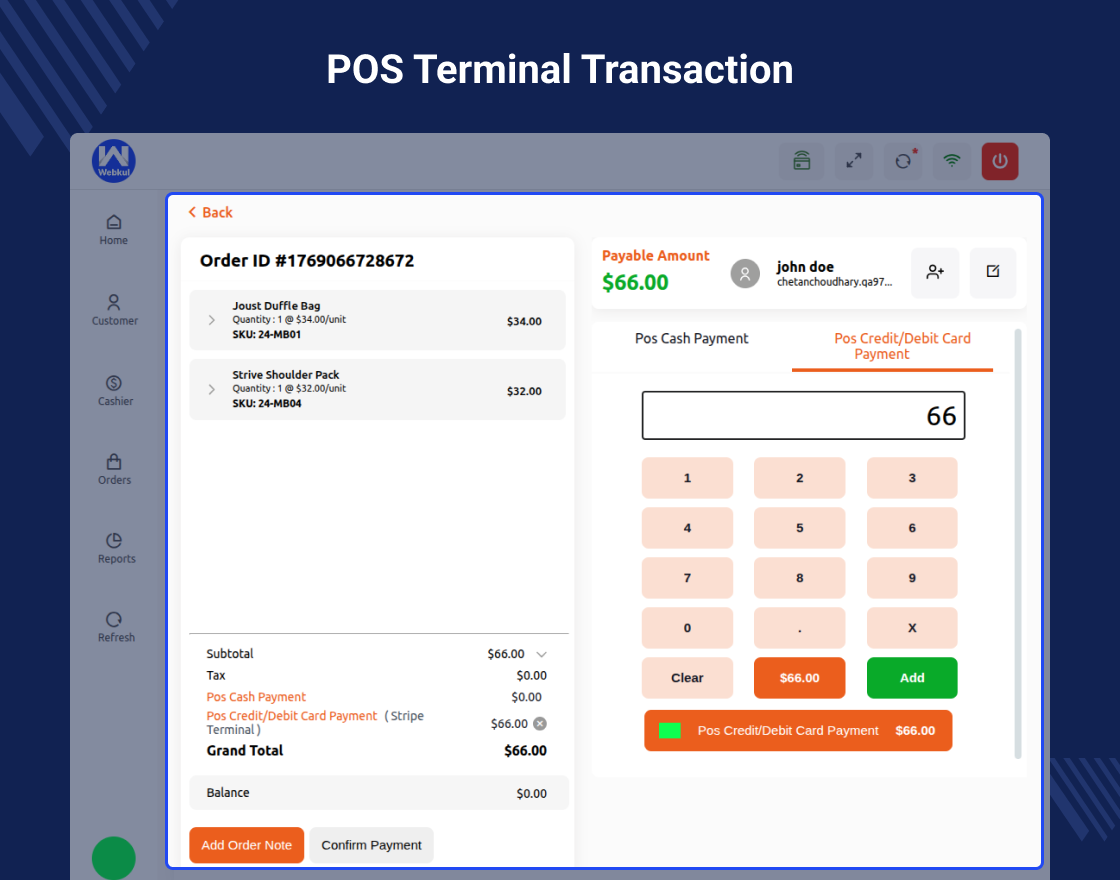 Magento 2 POS Stripe Reader Extension