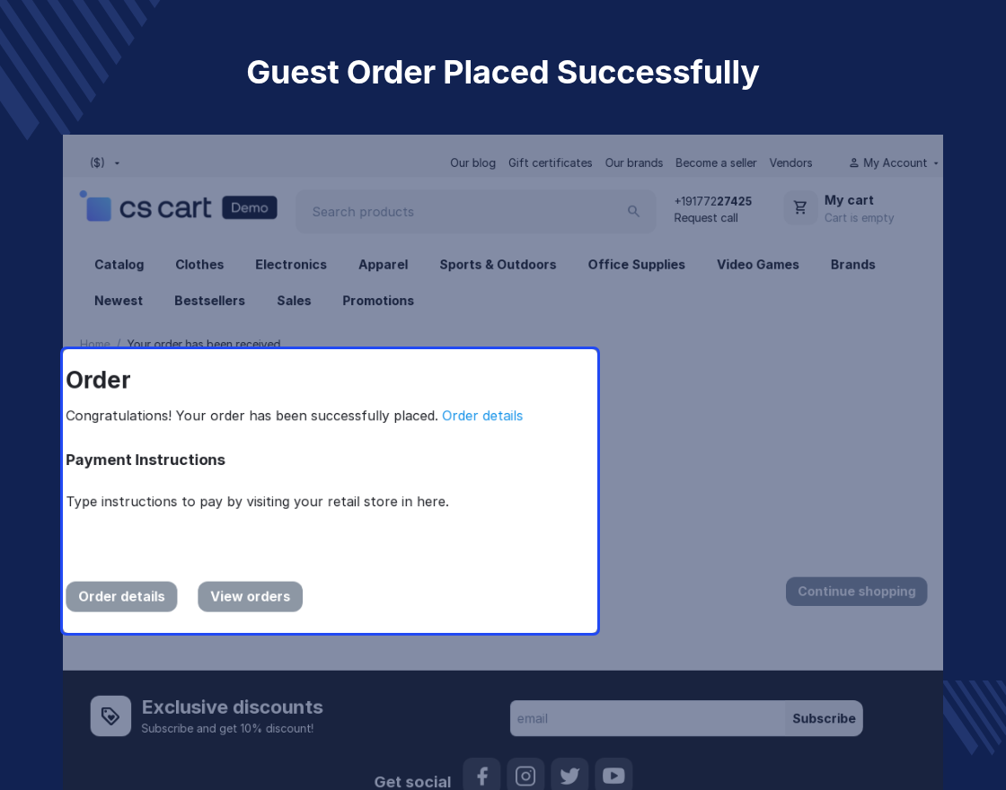 CS-Cart Auto Guest Registration
