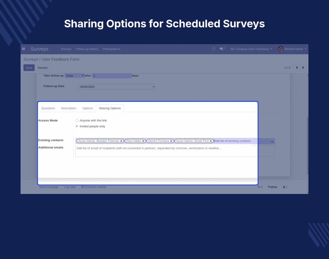 Odoo Scheduled Survey with Follow-Up