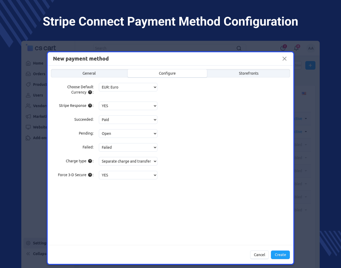 CS-Cart Stripe Connect Standard Account