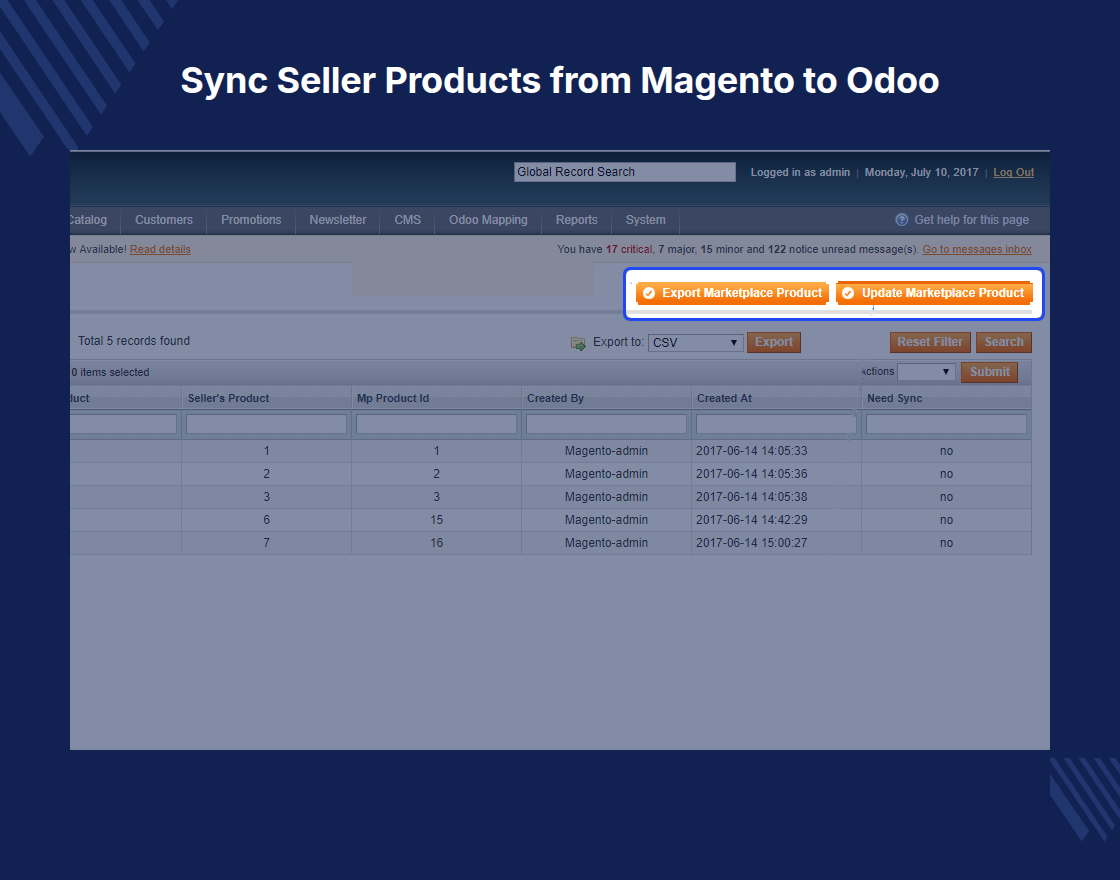 Multi Vendor Odoo Connector For Magento (OpenMage)