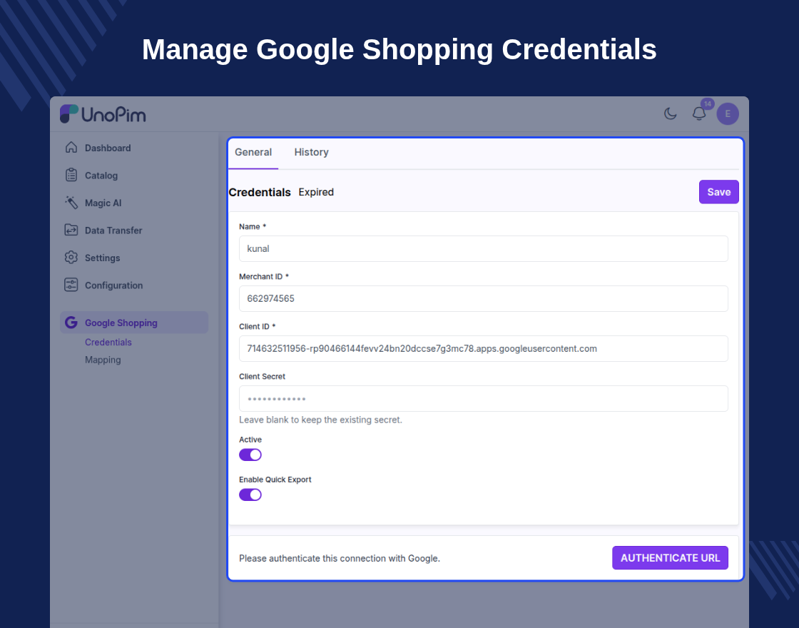 UnoPim Google Shopping Connector