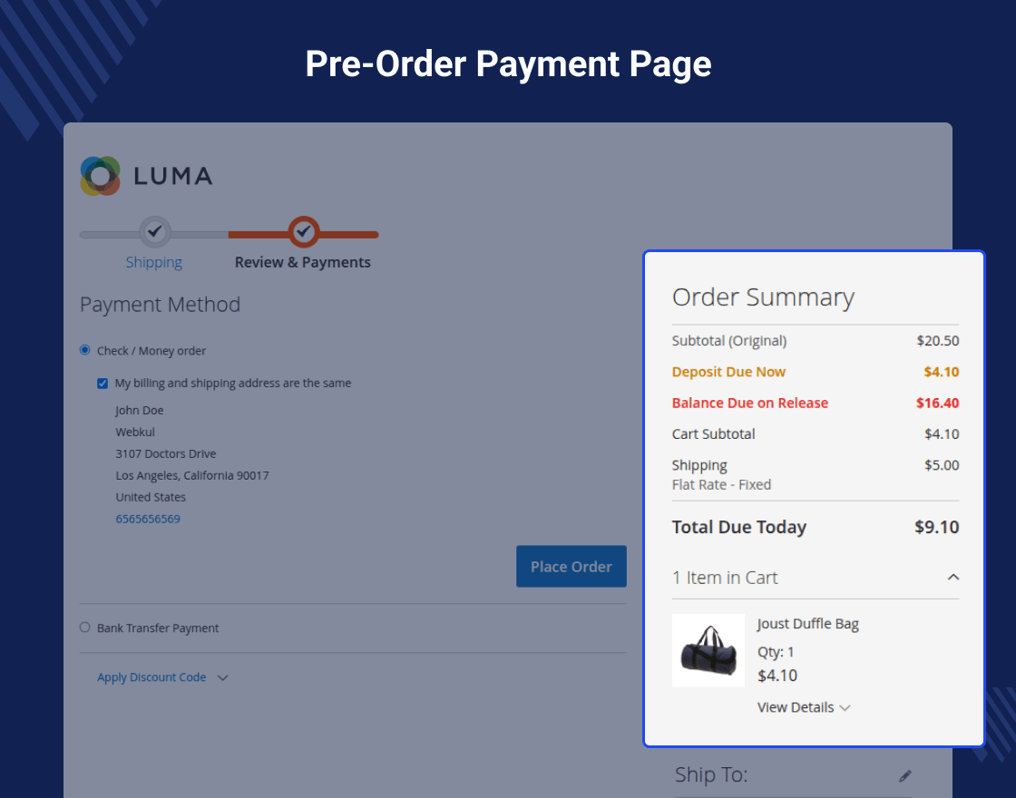 Magento 2 Pre Order