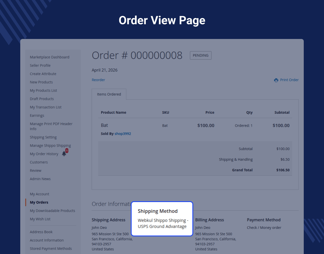 Magento 2 Marketplace Shippo Shipping