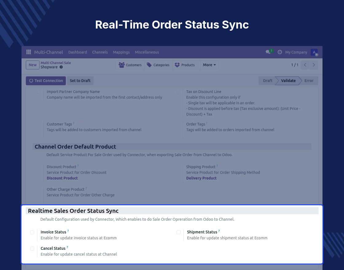 Odoo Shopware Connector