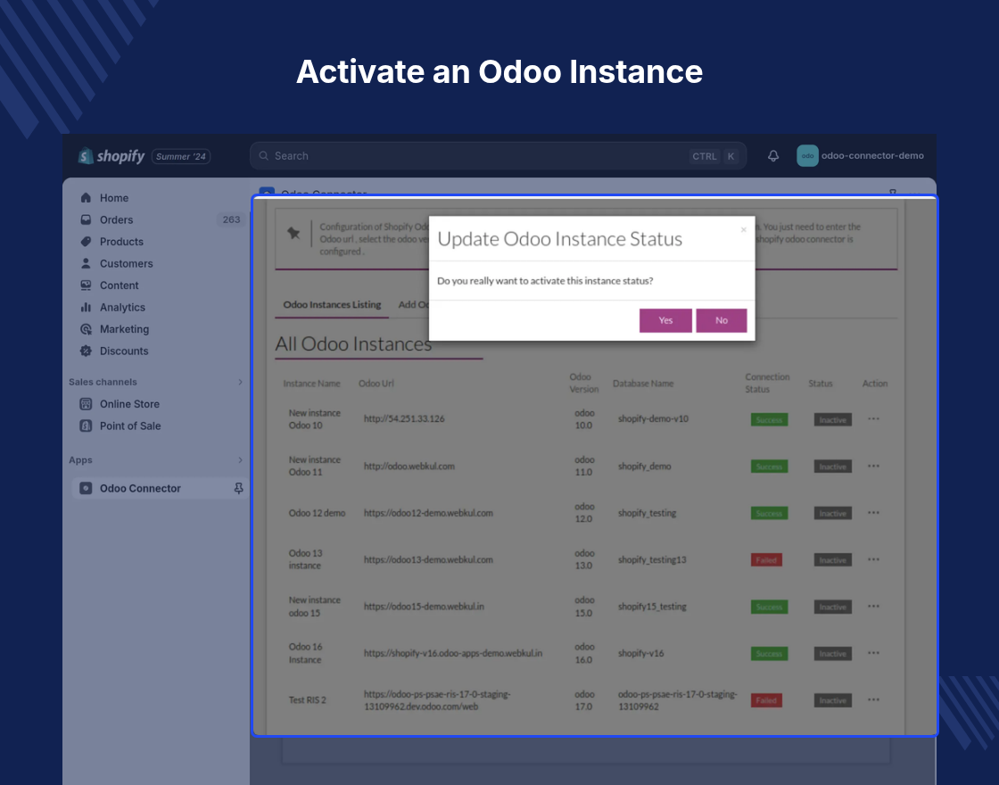 Shopify Odoo Connector