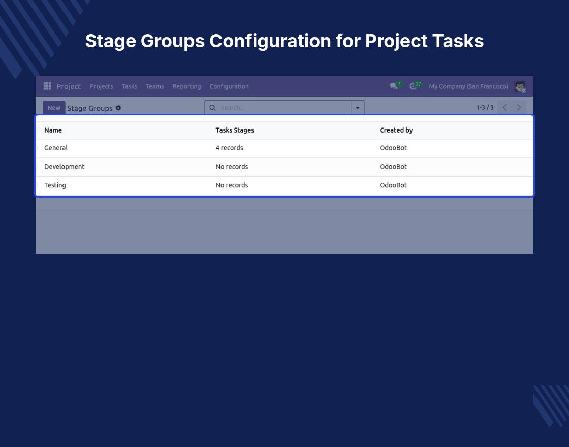 Odoo Project Advance Team Management