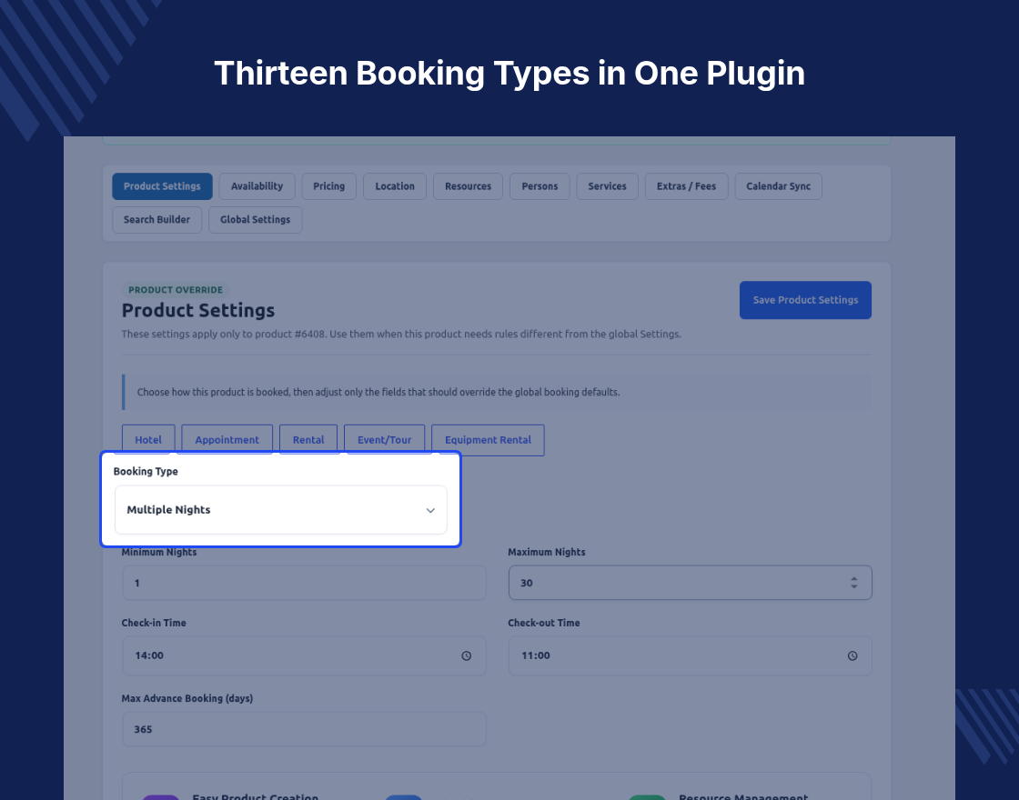 Booking and Reservation Plugin for WooCommerce