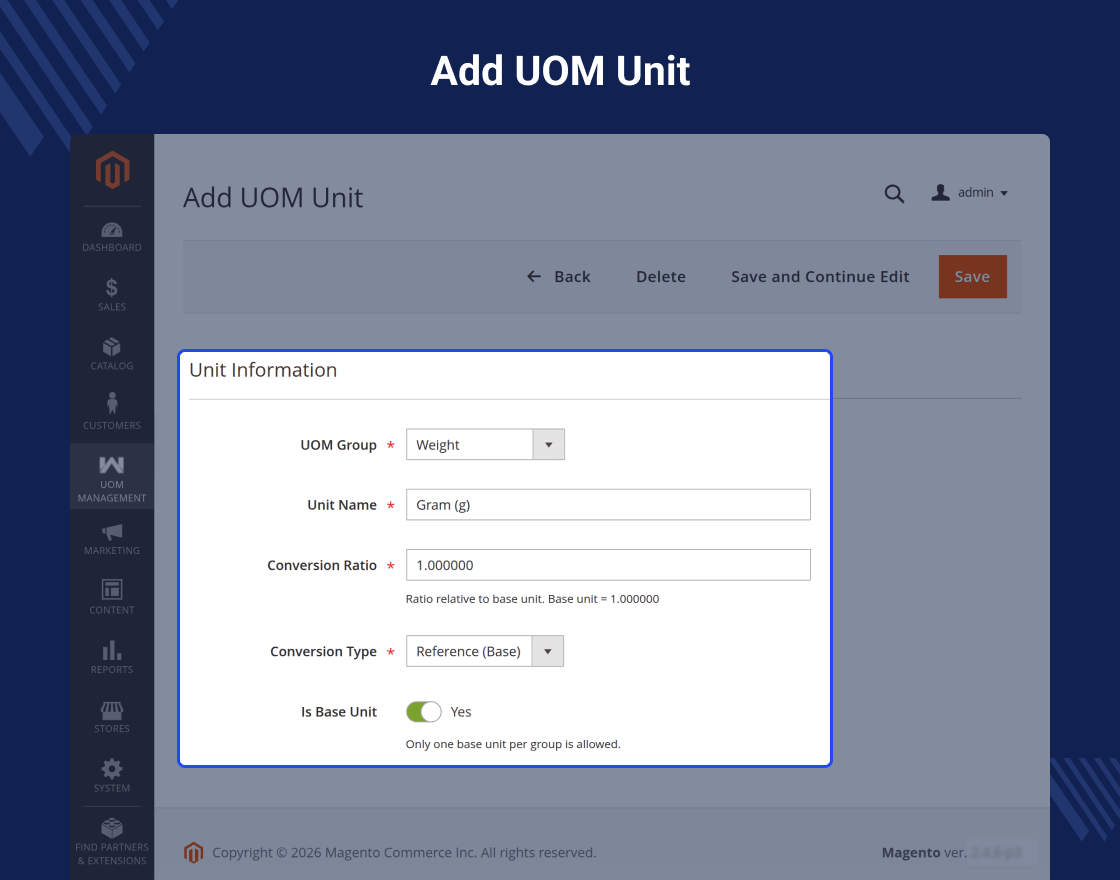 Magento 2 Unit of Measurement (UOM)