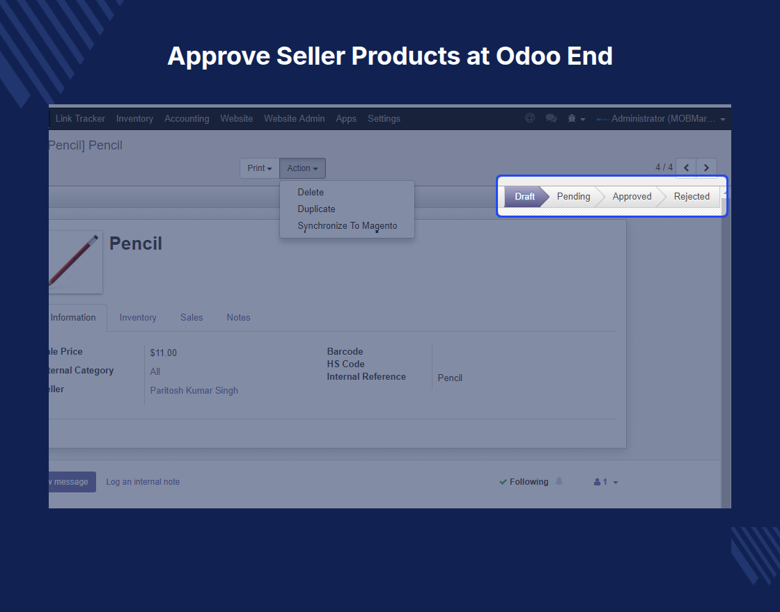 Multi Vendor Odoo Connector For Magento (OpenMage)