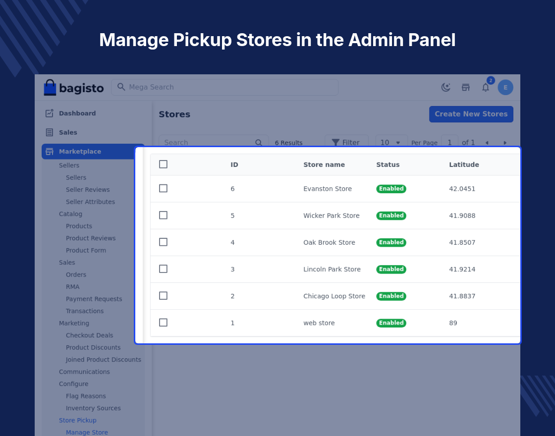 Bagisto Marketplace Store Locator