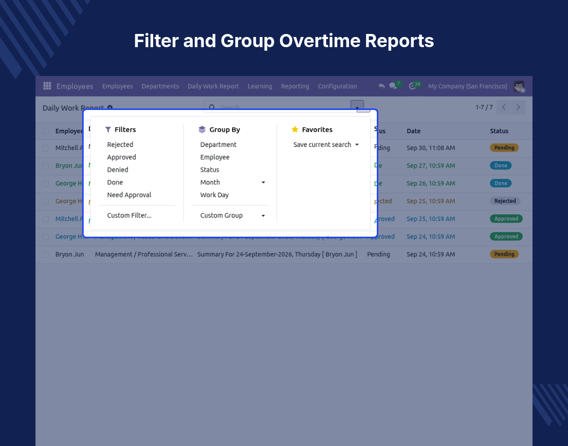 Odoo Employee Overtime Based On Work Reports