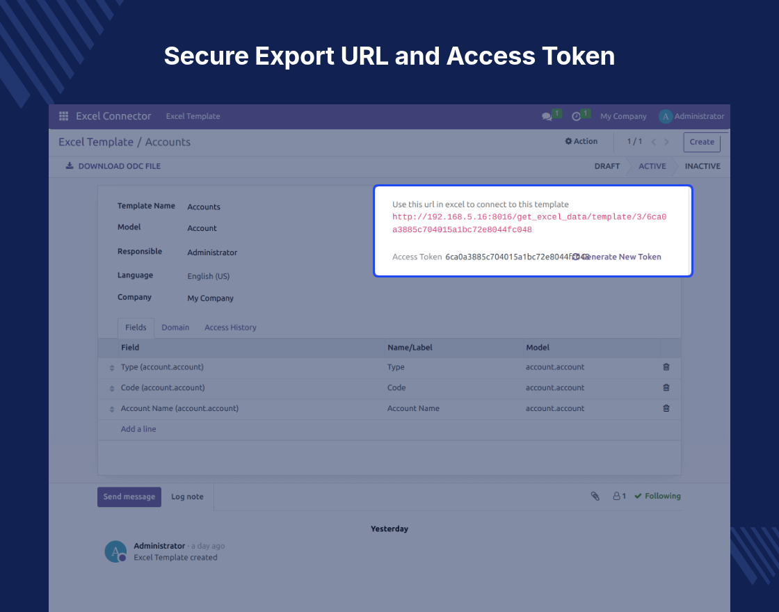 Odoo Excel Connector