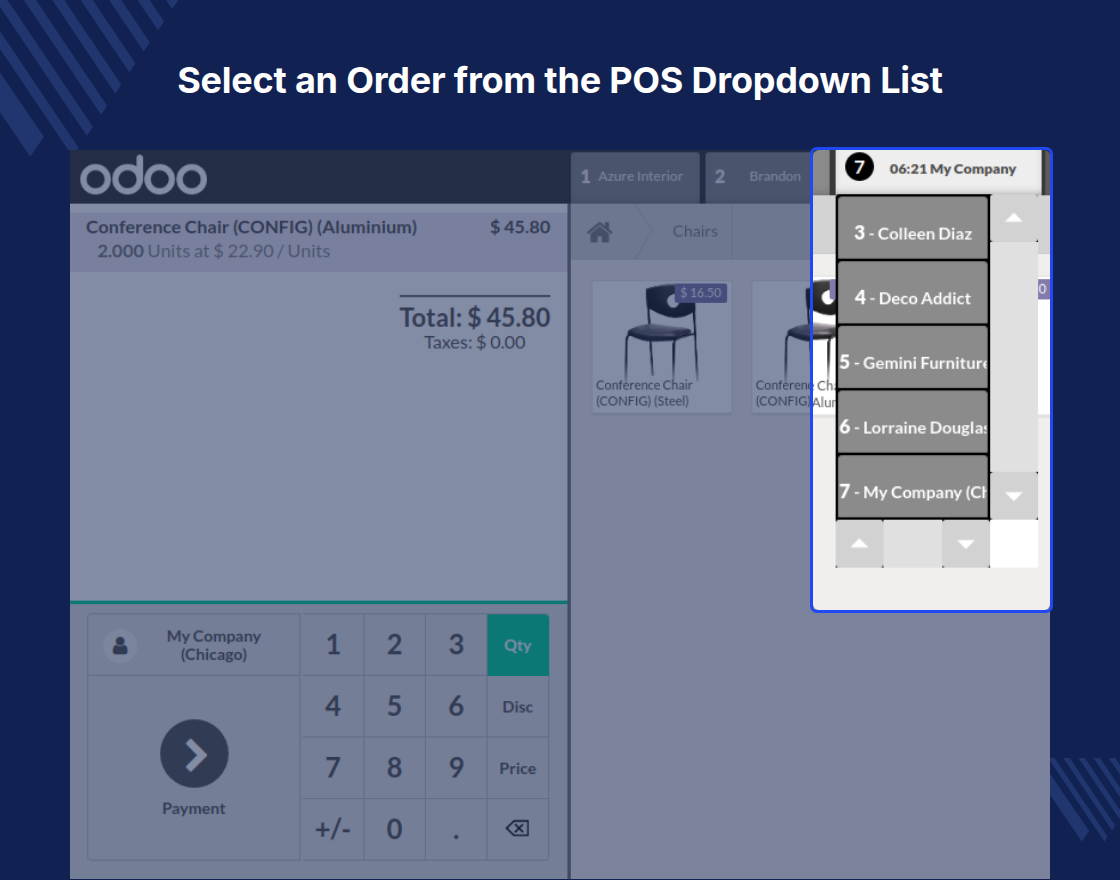 Odoo POS Manage Order Selector