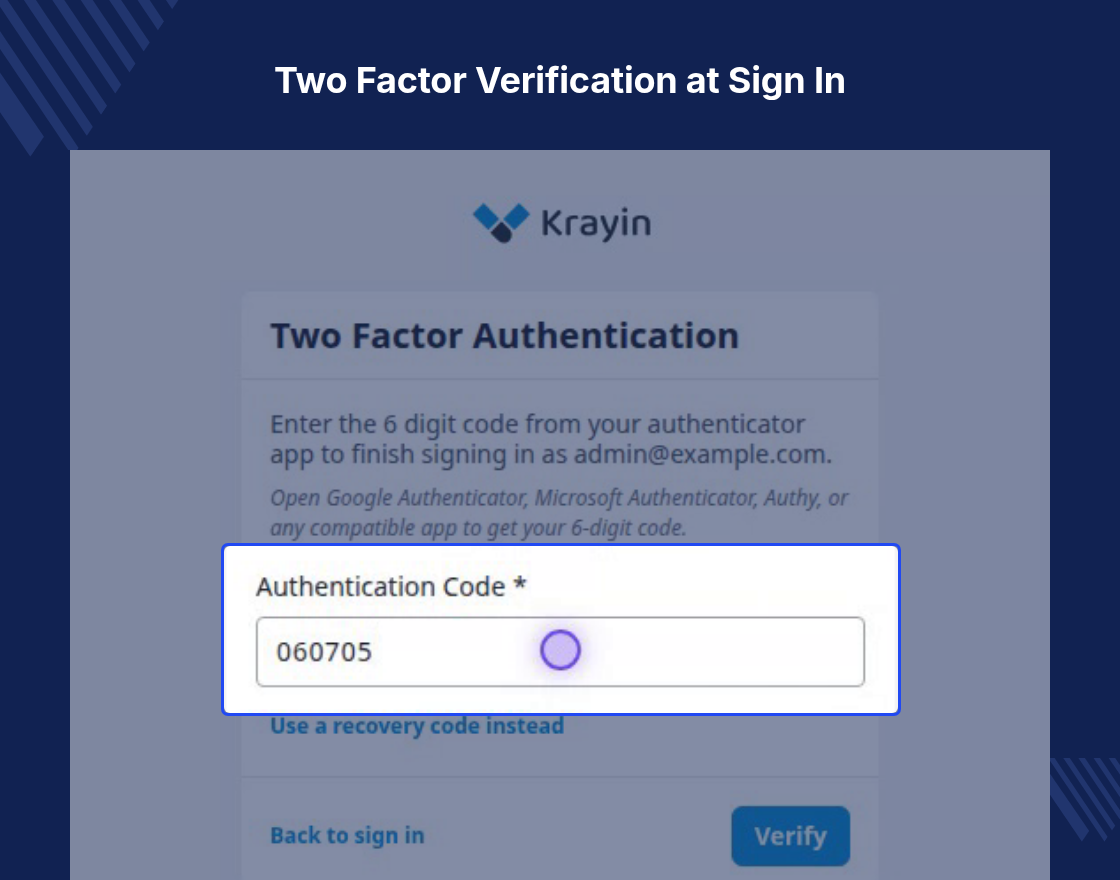 Google Two-Factor Authentication (2FA) for Krayin CRM