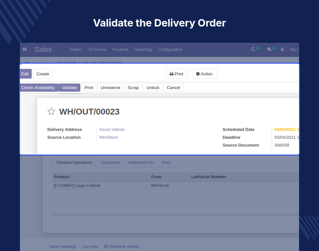 Odoo Stock Picking Cancel