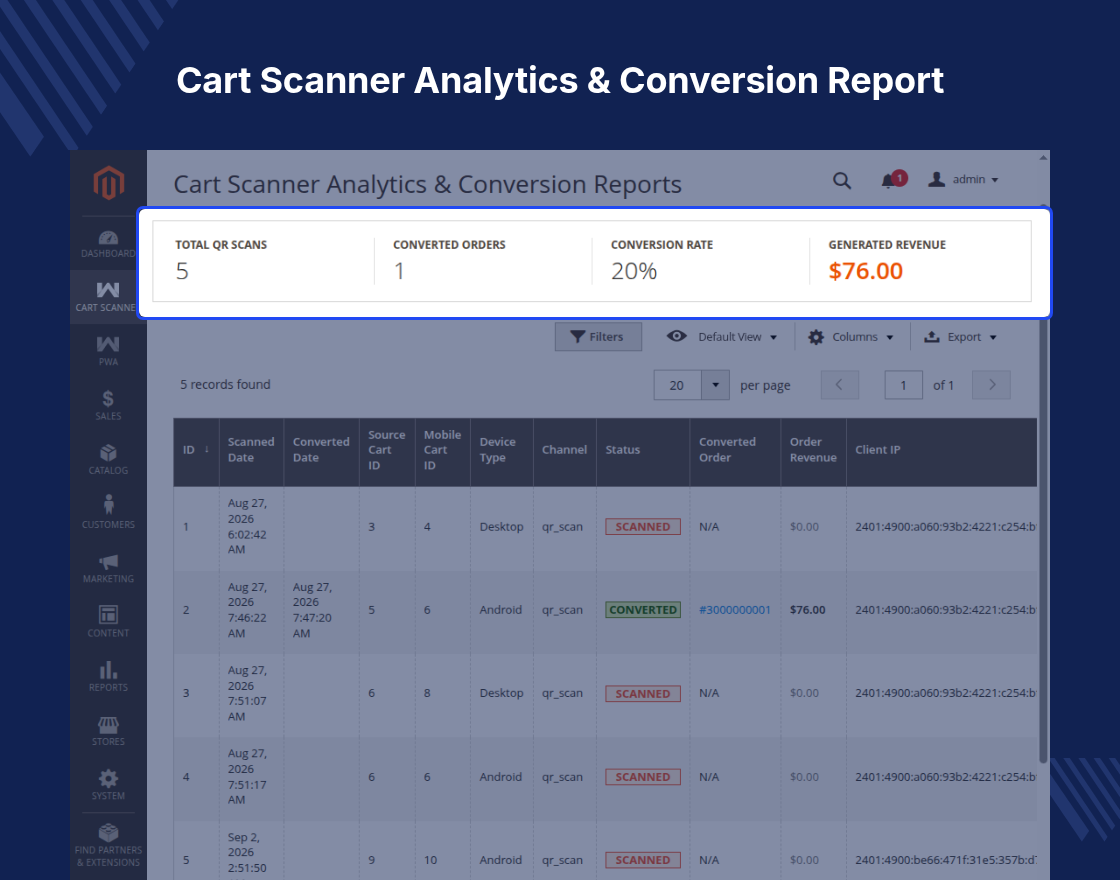 Shopping Cart QR Code for Magento 2