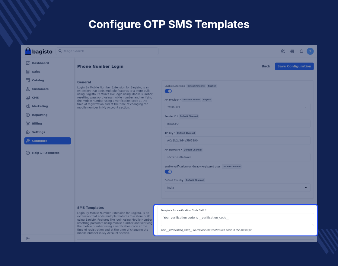 Bagisto SaaS Phone Login Module