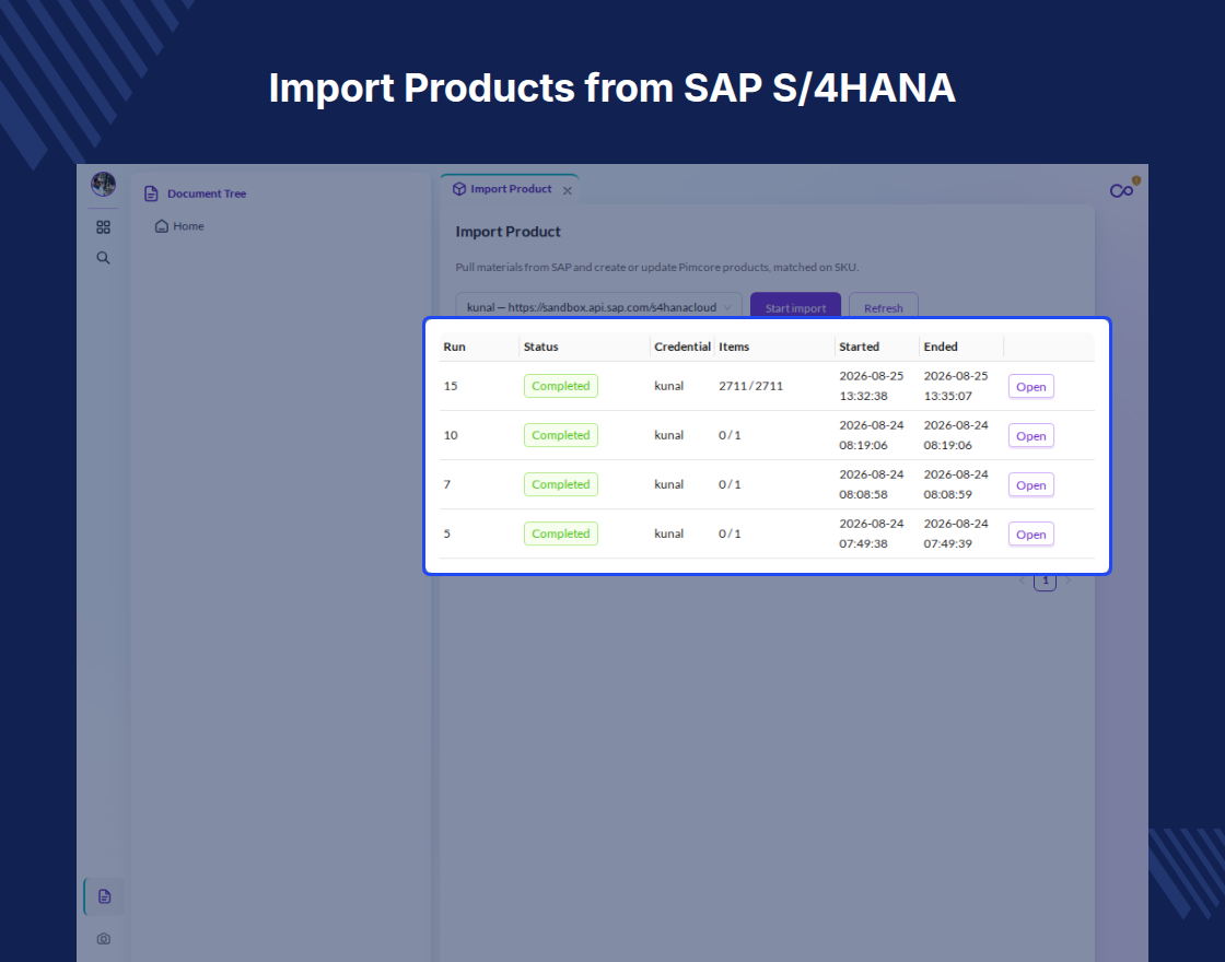 Pimcore SAP S/4HANA Connector