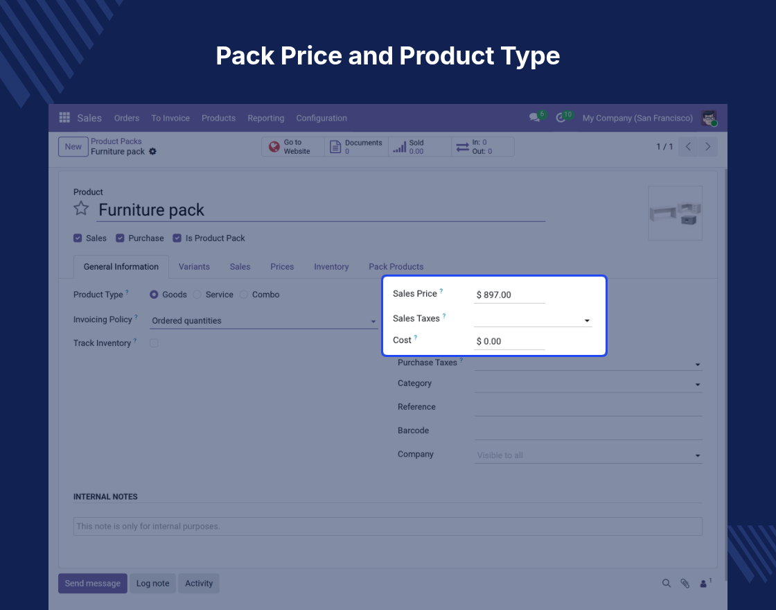 Odoo Website Product Pack