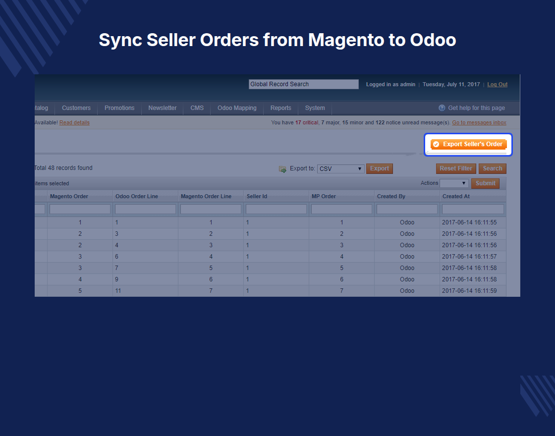 Multi Vendor Odoo Connector For Magento (OpenMage)