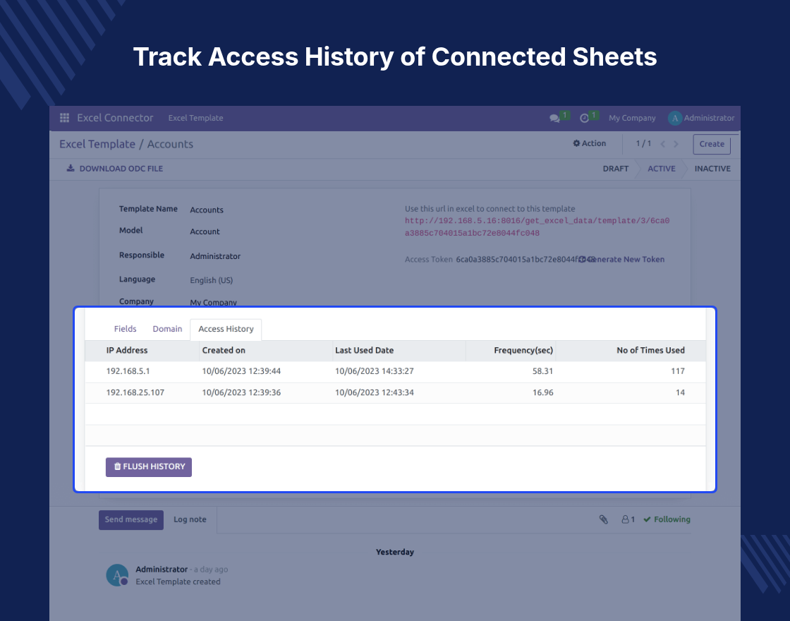 Odoo Excel Connector