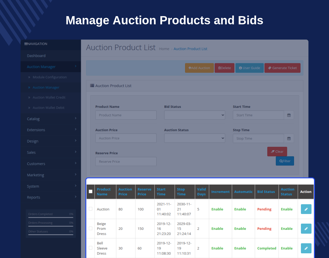 Opencart Auction 