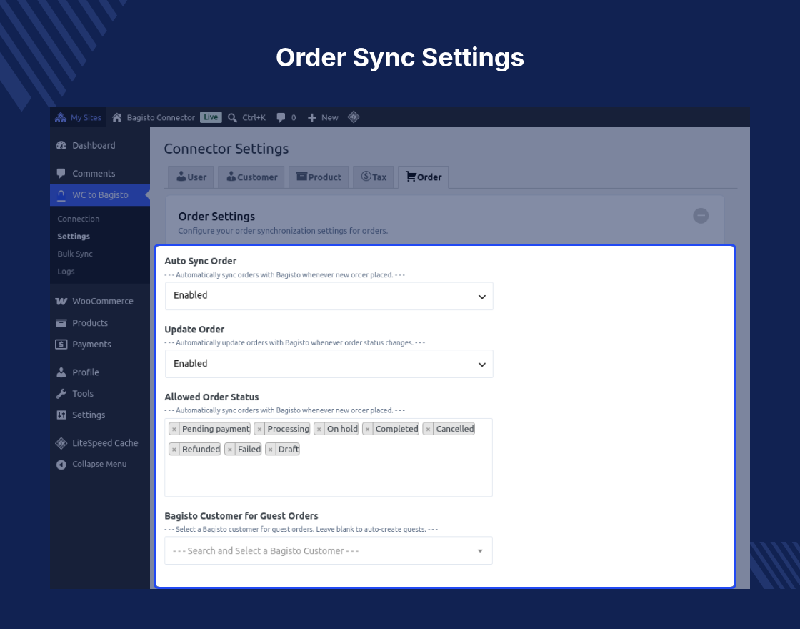 WooCommerce Bagisto Connector