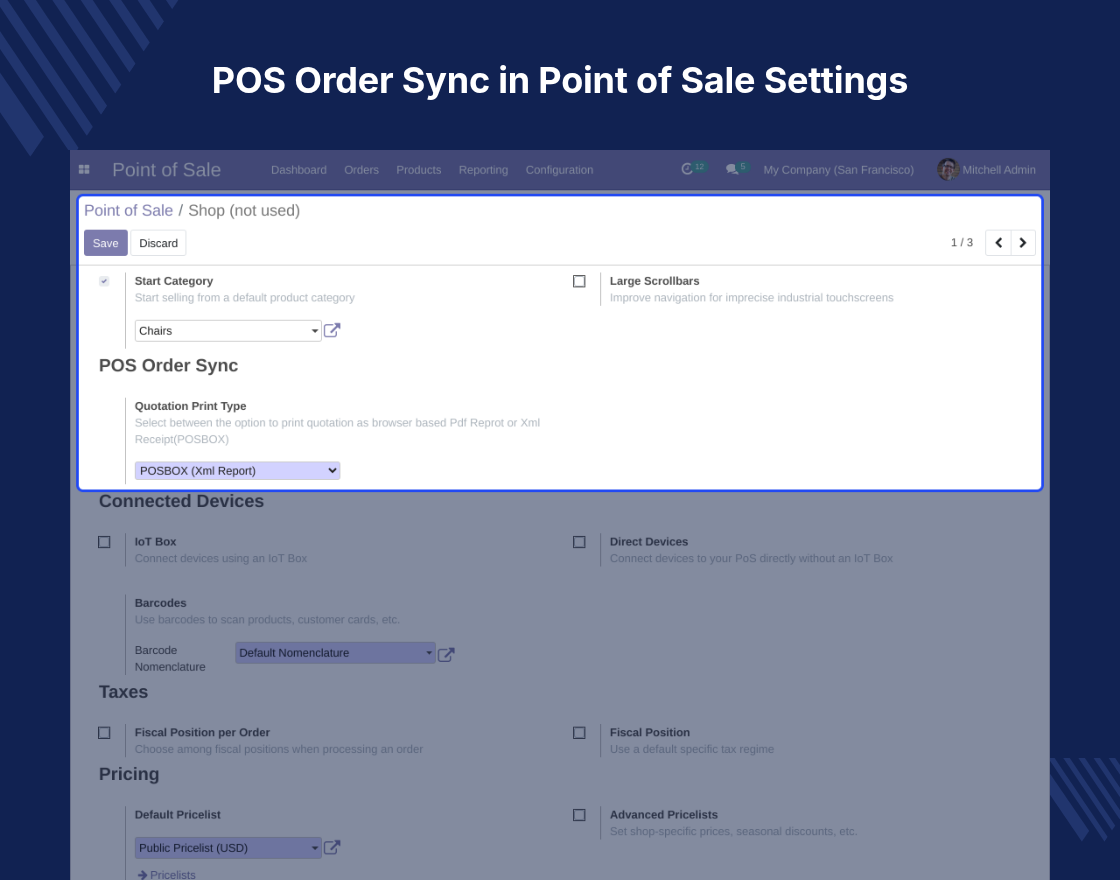Odoo POS Order Sync