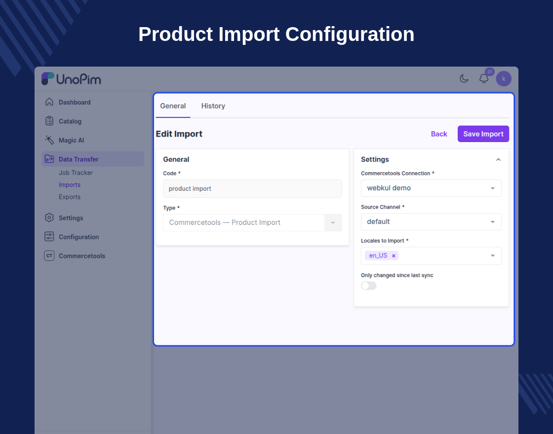 UnoPim Commercetools Connector