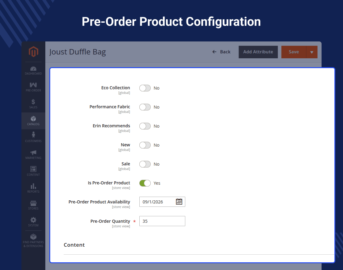 Magento 2 Pre Order