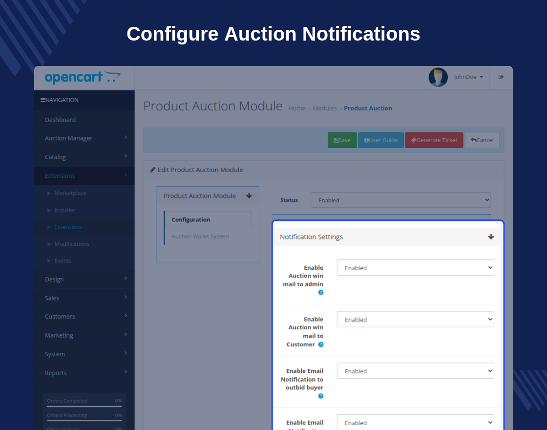 Opencart Auction 
