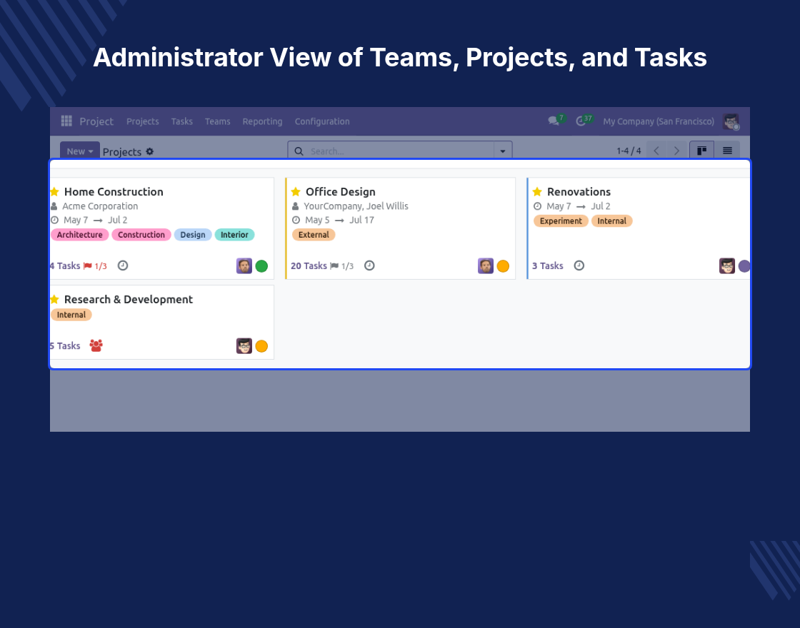 Odoo Project Advance Team Management
