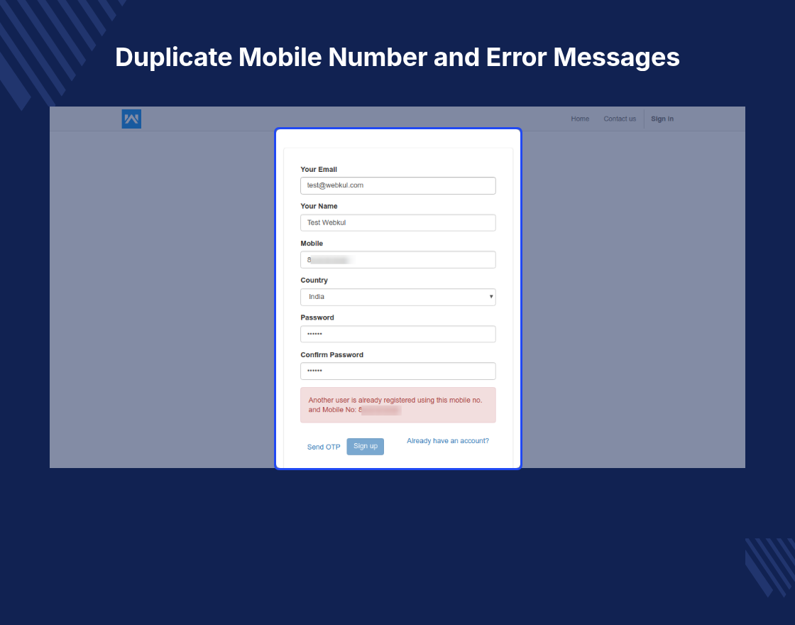 Odoo SMS OTP Authentication
