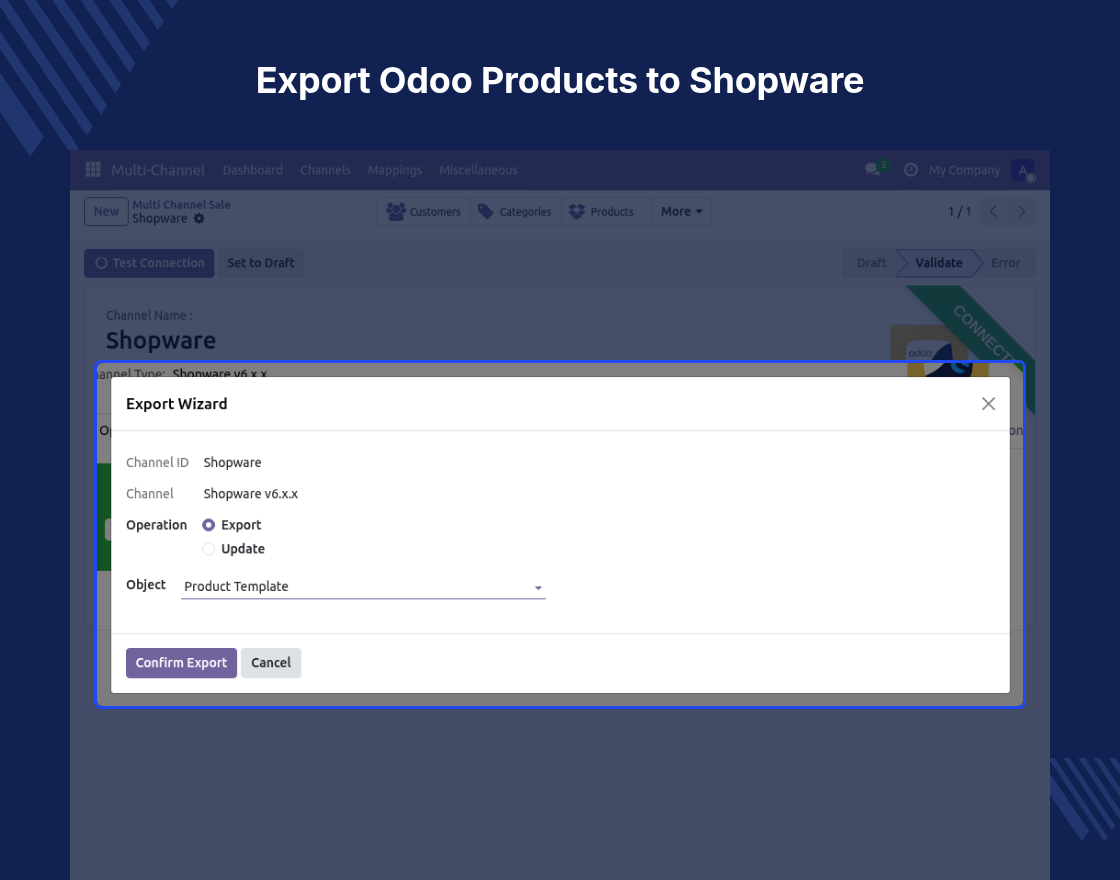 Odoo Shopware Connector