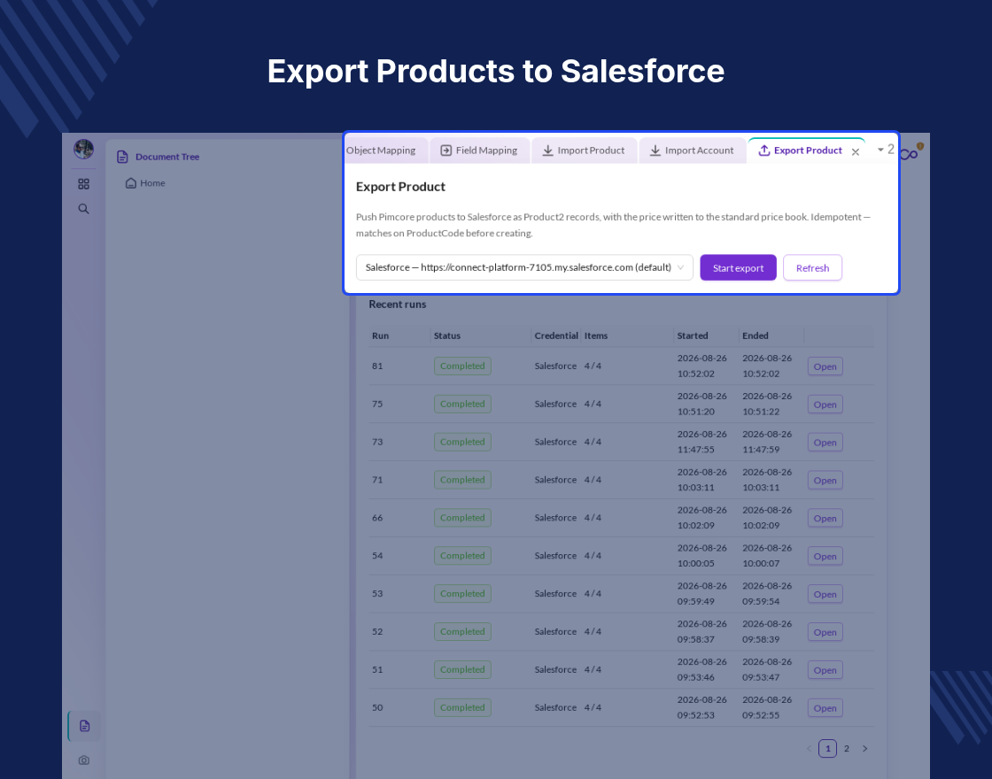 Pimcore Salesforce Connector