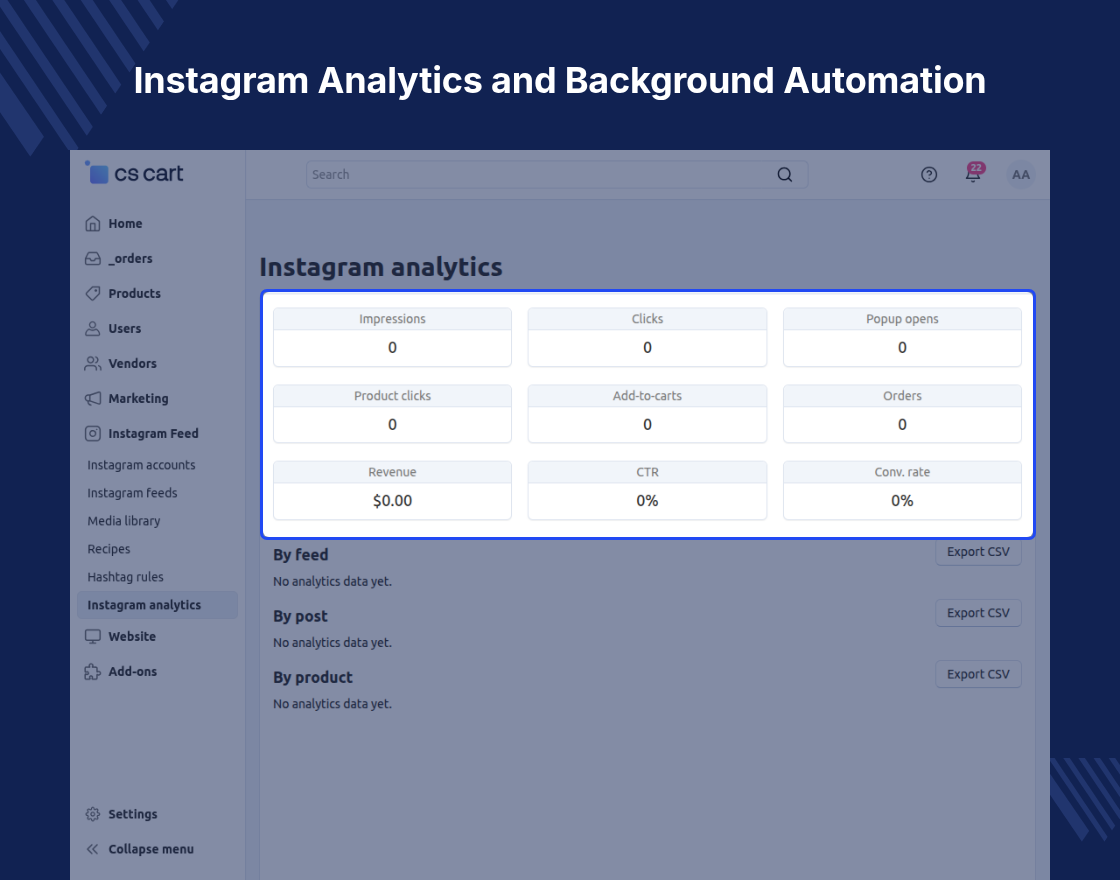 CS-Cart Instagram Shoppable Feed