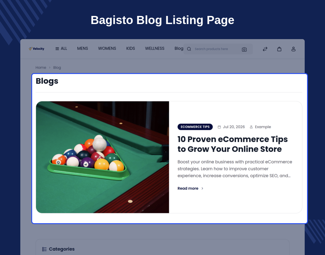 Bagisto Blog Extension