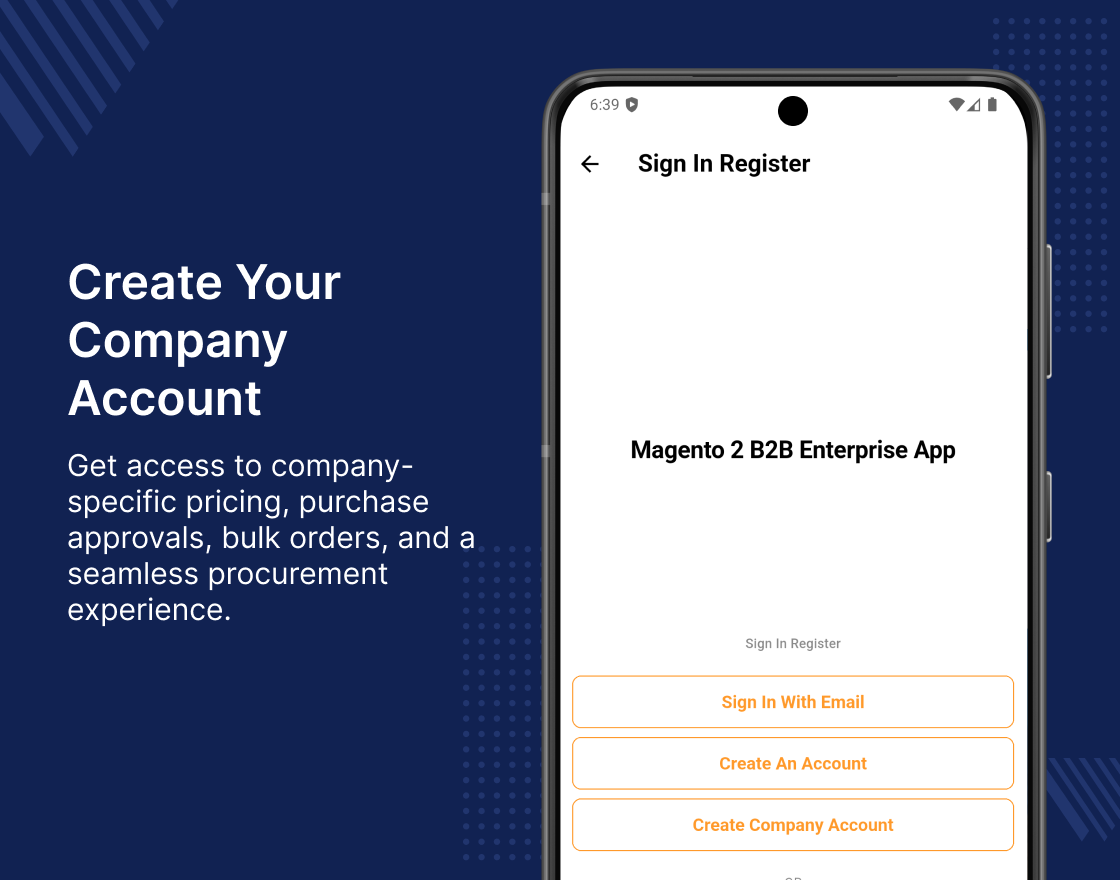 Mobile App Builder for Adobe Commerce B2B