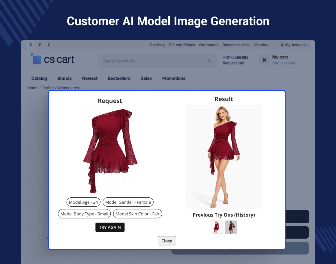 CS-Cart AI Model Image Generator