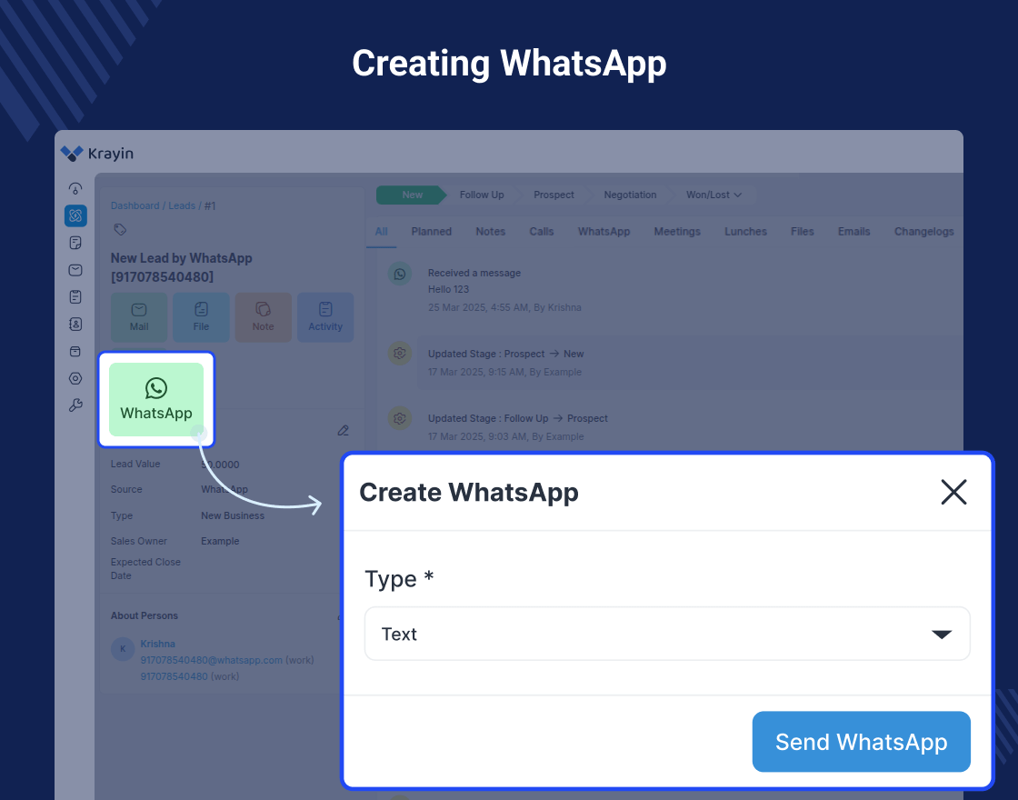 Krayin CRM WhatsApp Integration