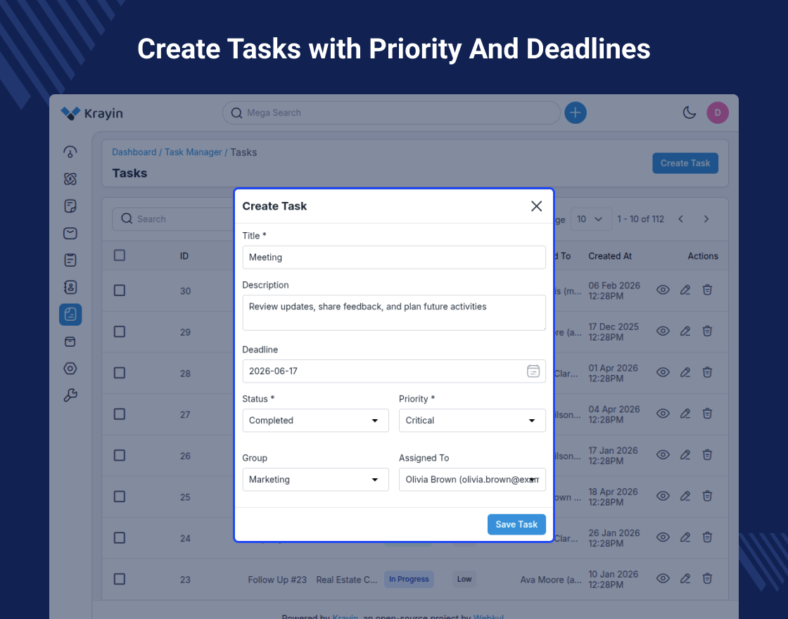Krayin Task Manager